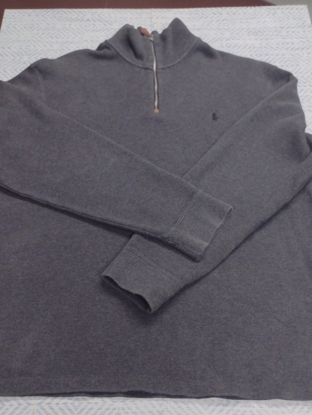 Ralph Lauren Men’s Charcoal Gray Quarter-Zip Sweater